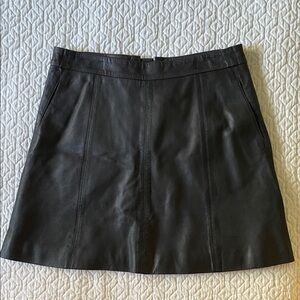 Marc By Marc Jacobs Genuine Leather Mini Skirt